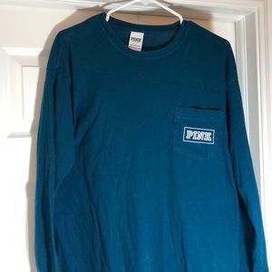 Turquoise PINK long sleeve t shirt